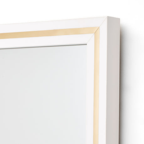 Palm Gate Cloud White Wall Mirror from Michael Amini - Luna Furniture