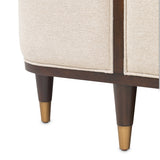 Camellia Field Pecan Warm Pecan Camellia Field Upholstered Queen Bed - Warm Pecan from Michael Amini - Luna Furniture