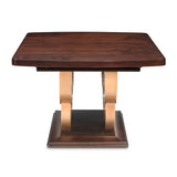Camellia Field Pecan Warm Pecan Rectangular Pedestal Dining Table from Michael Amini - Luna Furniture