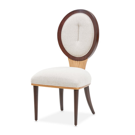 Camellia Field Pecan Warm Pecan Dining Side Chair from Michael Amini - Luna Furniture