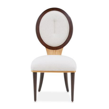Camellia Field Pecan Warm Pecan Dining Side Chair from Michael Amini - Luna Furniture