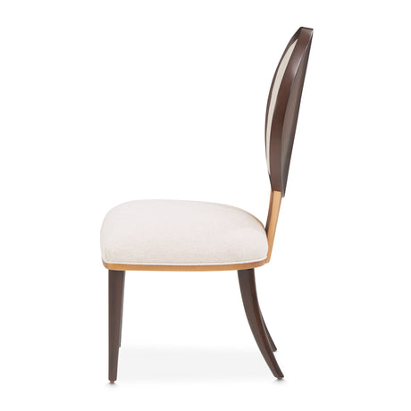 Camellia Field Pecan Warm Pecan Dining Side Chair from Michael Amini - Luna Furniture