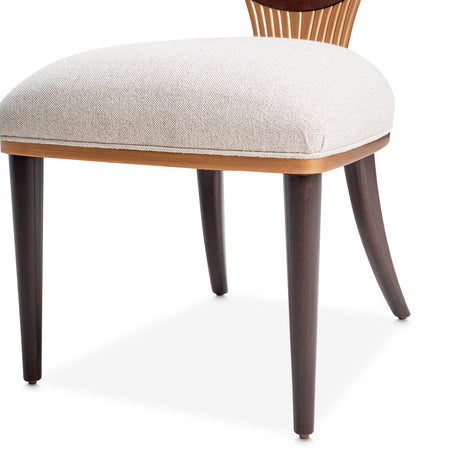 Camellia Field Pecan Warm Pecan Dining Side Chair from Michael Amini - Luna Furniture