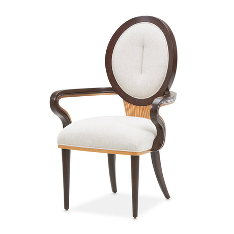 Camellia Field Pecan Warm Pecan Camellia Field Arm Chair Warm Pecan from Michael Amini - Luna Furniture