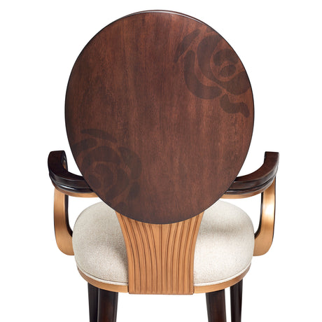 Camellia Field Pecan Warm Pecan Camellia Field Arm Chair Warm Pecan from Michael Amini - Luna Furniture