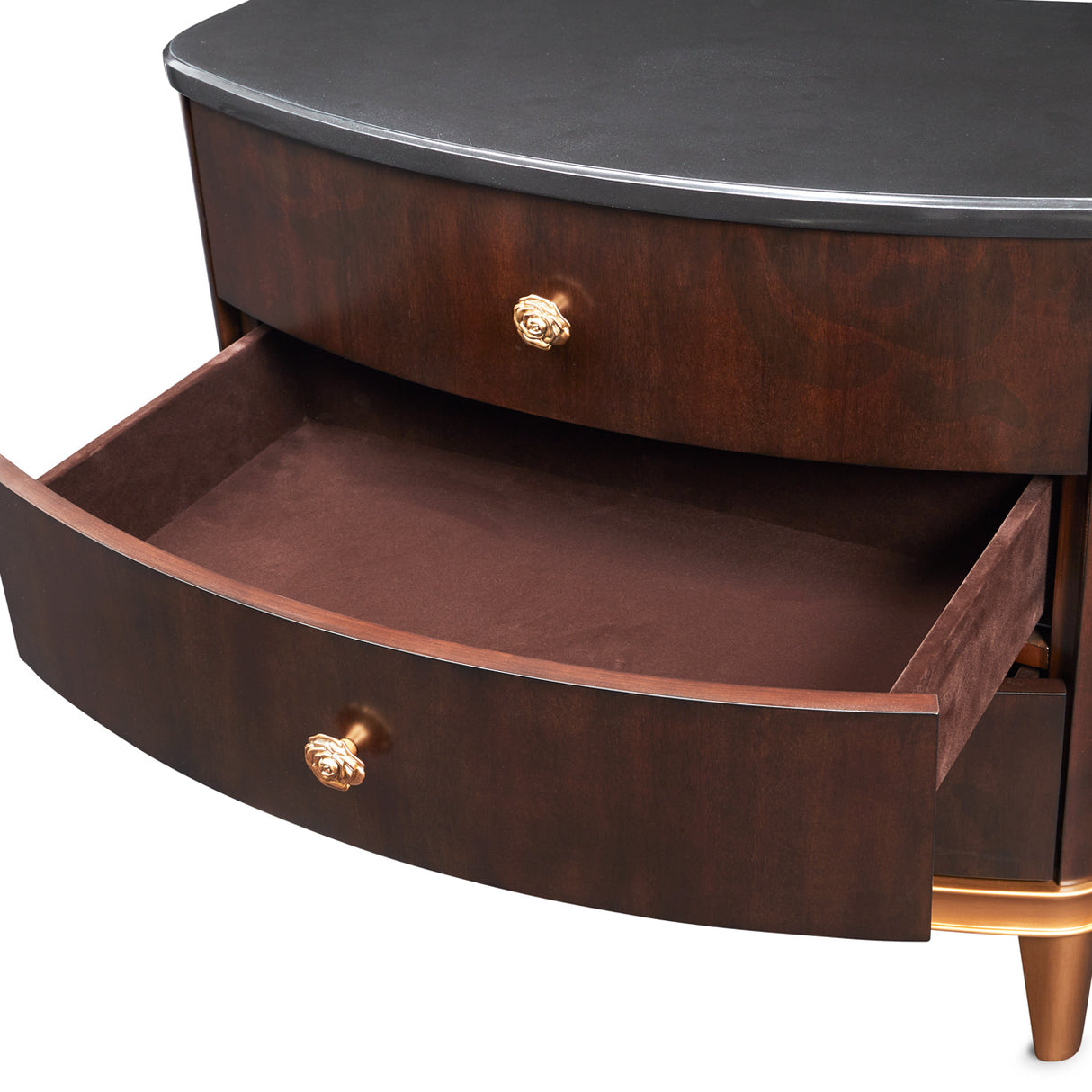 Camellia Field Pecan Warm Pecan Camellia Field Nightstand Warm Pecan from Michael Amini - Luna Furniture