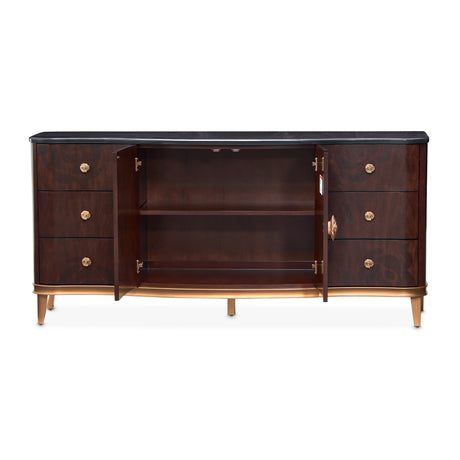 Camellia Field Pecan Warm Pecan Camellia Field Dresser Warm Pecan from Michael Amini - Luna Furniture