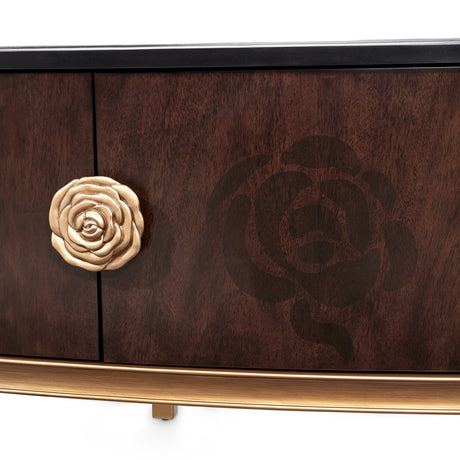 Camellia Field Pecan Warm Pecan Camellia Field Media Cabinet Warm Pecan from Michael Amini - Luna Furniture