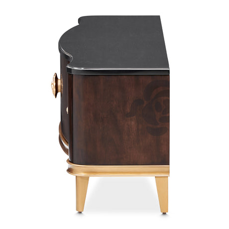 Camellia Field Pecan Warm Pecan Camellia Field Media Cabinet Warm Pecan from Michael Amini - Luna Furniture