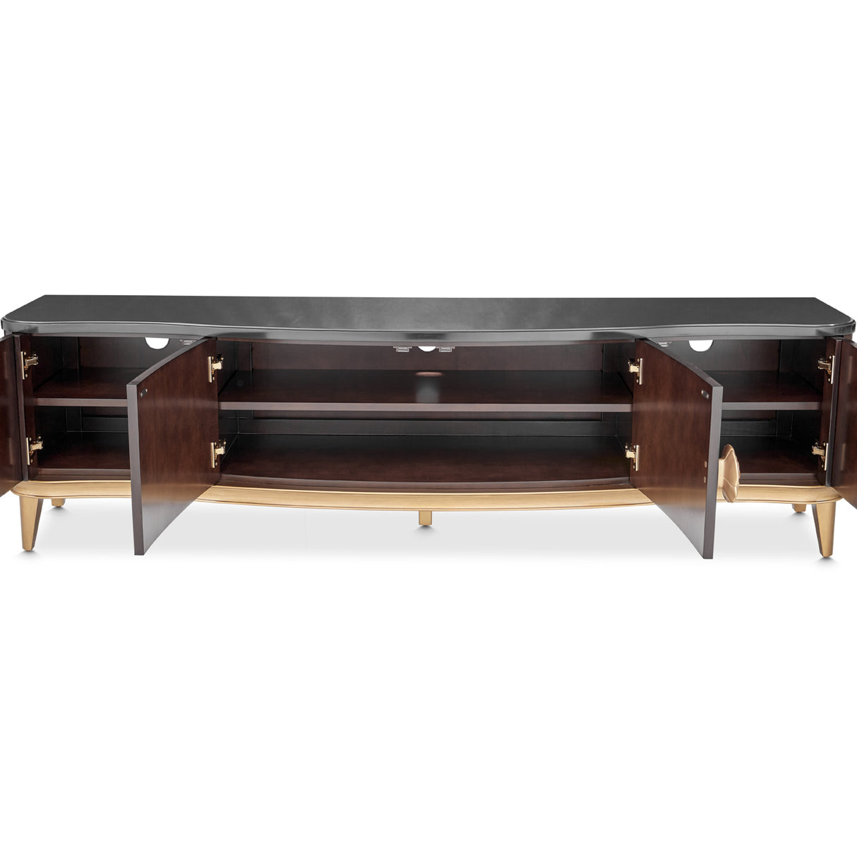 Camellia Field Pecan Warm Pecan Camellia Field Media Cabinet Warm Pecan from Michael Amini - Luna Furniture