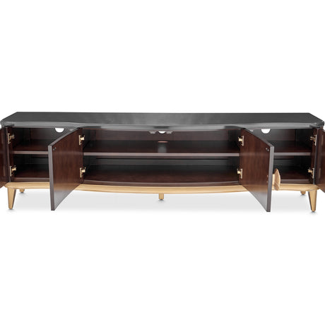 Camellia Field Pecan Warm Pecan Camellia Field Media Cabinet Warm Pecan from Michael Amini - Luna Furniture
