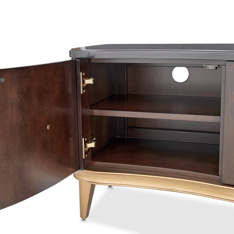 Camellia Field Pecan Warm Pecan Camellia Field Media Cabinet Warm Pecan from Michael Amini - Luna Furniture