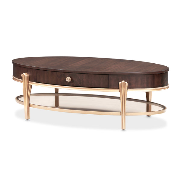 Camellia Field Pecan Warm Pecan Camellia Field Oval Cocktail Table Warm Pecan
