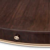 Camellia Field Pecan Warm Pecan Camellia Field Oval Cocktail Table Warm Pecan from Michael Amini - Luna Furniture