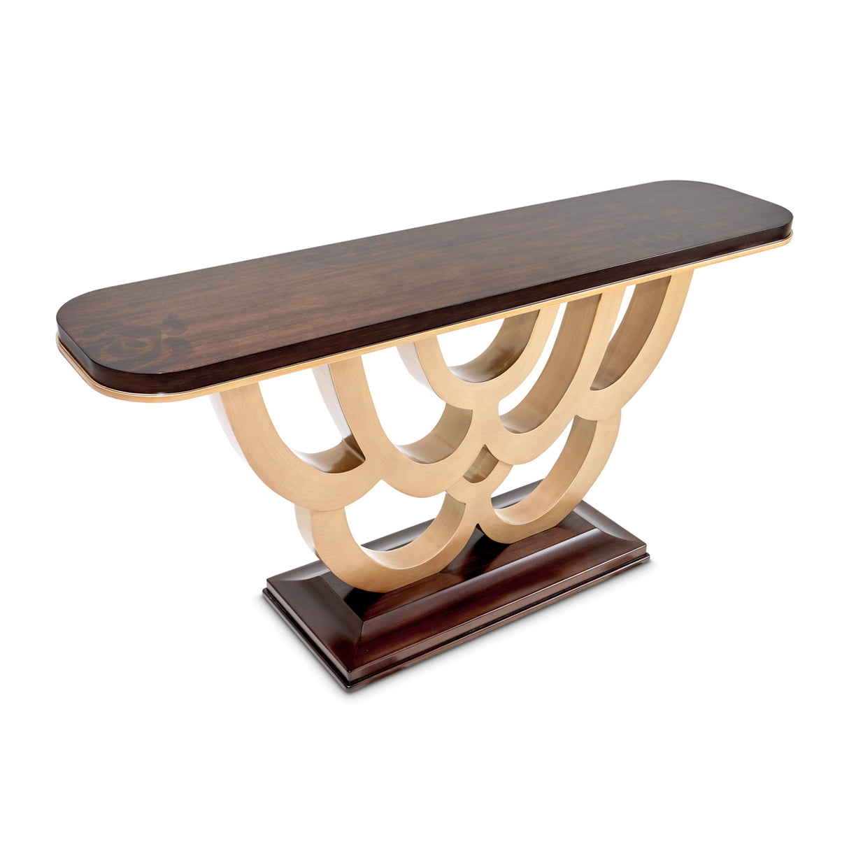 Camellia Field Pecan Warm Pecan Camellia Field Console Table Warm Pecan from Michael Amini - Luna Furniture