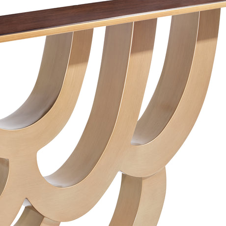 Camellia Field Pecan Warm Pecan Camellia Field Console Table Warm Pecan from Michael Amini - Luna Furniture