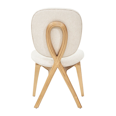 Camellia Field Pecan Warm Pecan Camellia Field Vanity Chair Warm Pecan from Michael Amini - Luna Furniture