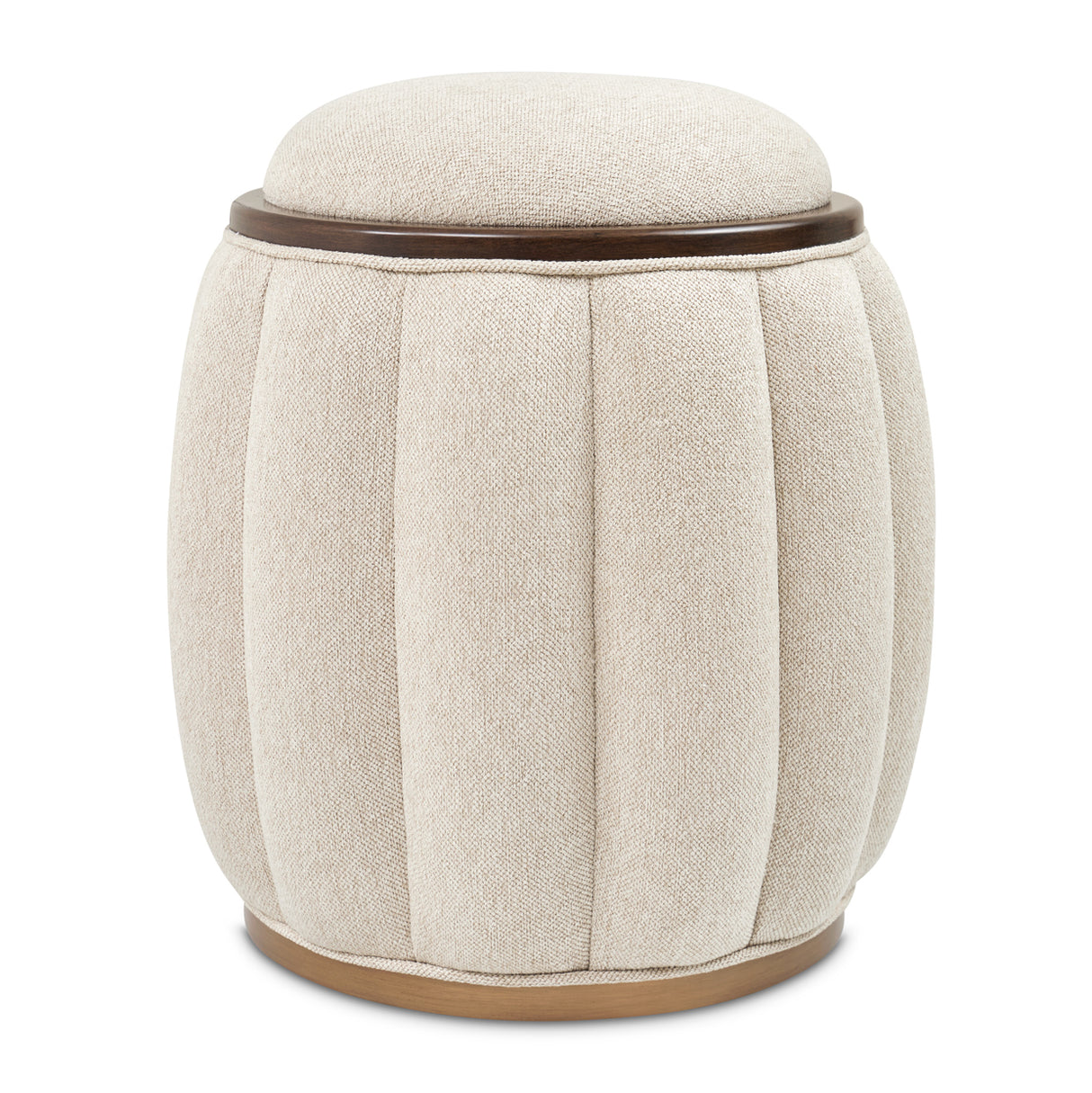 Camellia Field Pecan Warm Pecan Camellia Field Round Bench Warm Pecan from Michael Amini - Luna Furniture