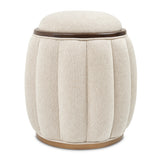 Camellia Field Pecan Warm Pecan Camellia Field Round Bench Warm Pecan from Michael Amini - Luna Furniture