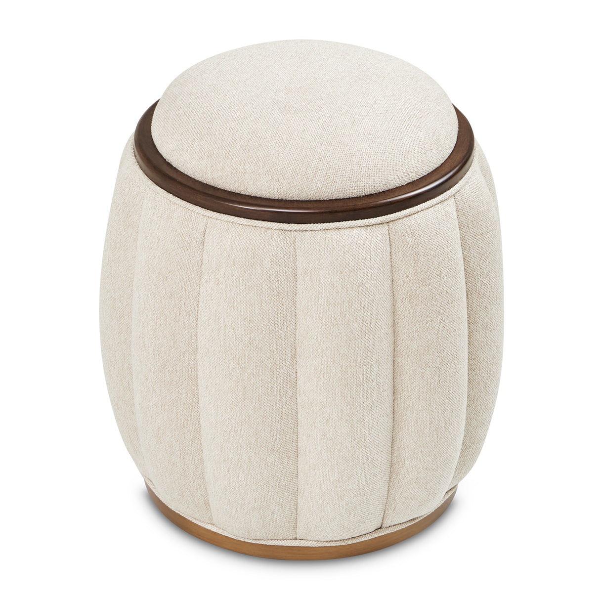 Camellia Field Pecan Warm Pecan Camellia Field Round Bench Warm Pecan from Michael Amini - Luna Furniture