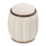 Camellia Field Pecan Warm Pecan Camellia Field Round Bench Warm Pecan from Michael Amini - Luna Furniture