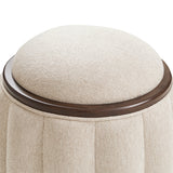 Camellia Field Pecan Warm Pecan Camellia Field Round Bench Warm Pecan from Michael Amini - Luna Furniture
