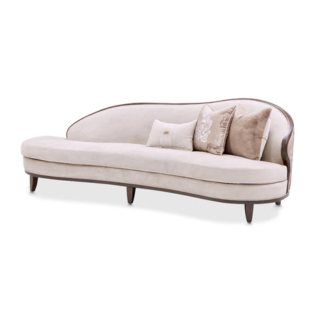 Camellia Field Pecan Warm Pecan Camellia Field Asymmetrical Sofa Linen Warm Pecan from Michael Amini - Luna Furniture