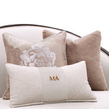 Camellia Field Pecan Warm Pecan Camellia Field Asymmetrical Sofa Linen Warm Pecan from Michael Amini - Luna Furniture
