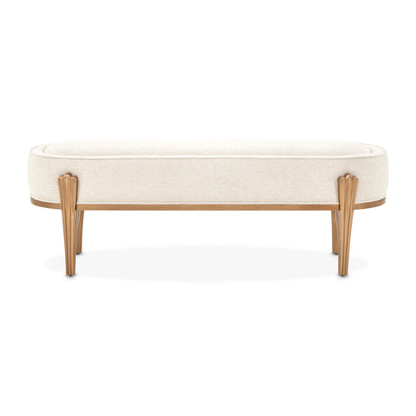 Camellia Field Pecan Warm Pecan Camellia Field Bench Warm Pecan from Michael Amini - Luna Furniture