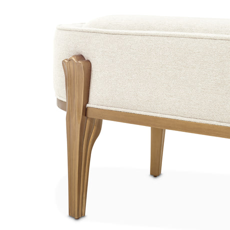 Camellia Field Pecan Warm Pecan Camellia Field Bench Warm Pecan from Michael Amini - Luna Furniture