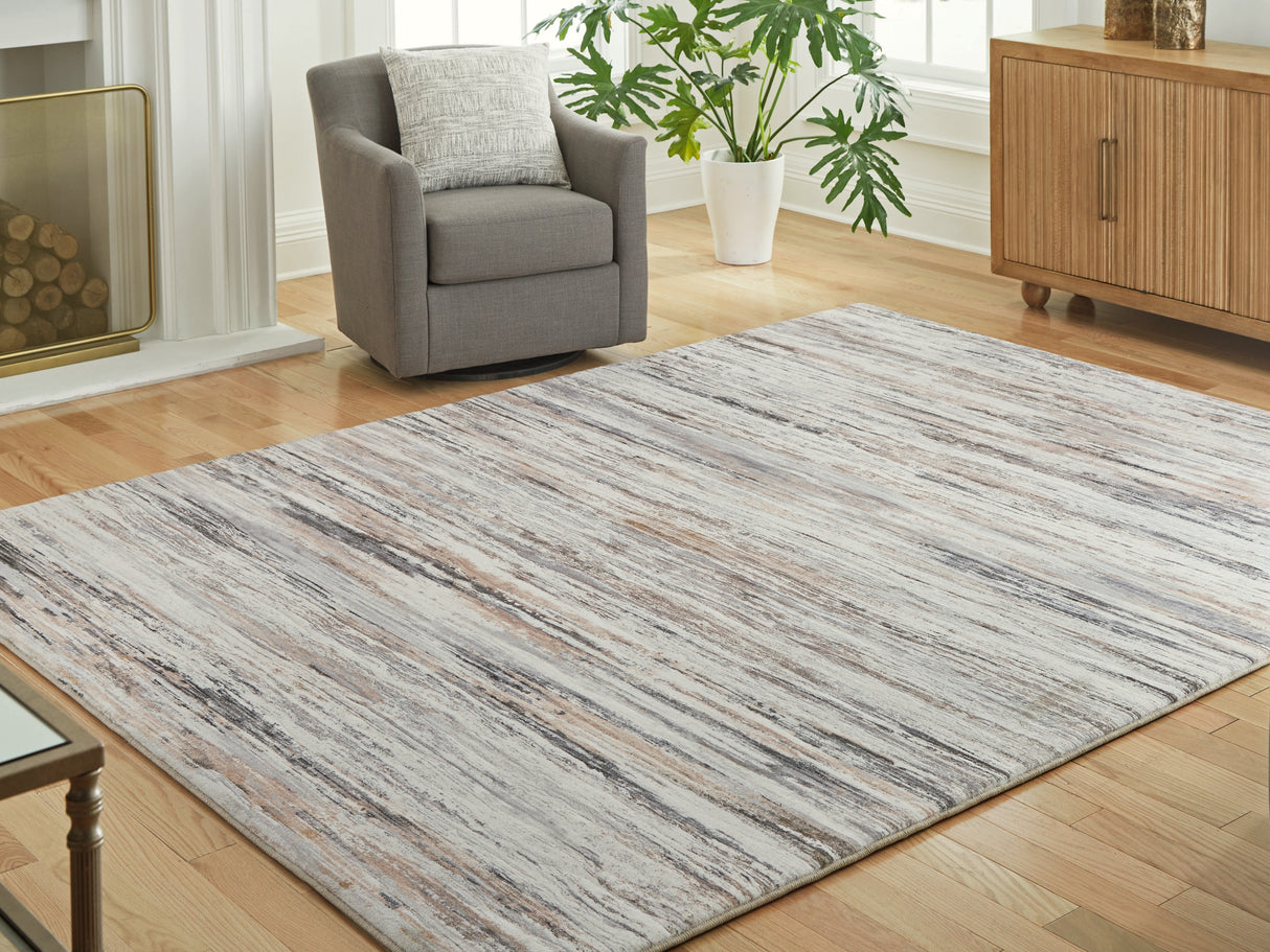 Nace Gray/Brown/White Large Rug from Ashley Furniture - Luna Furniture