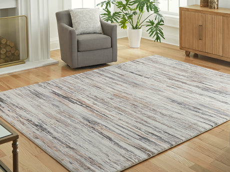 Nace Gray/Brown/White Large Rug from Ashley - Luna Furniture