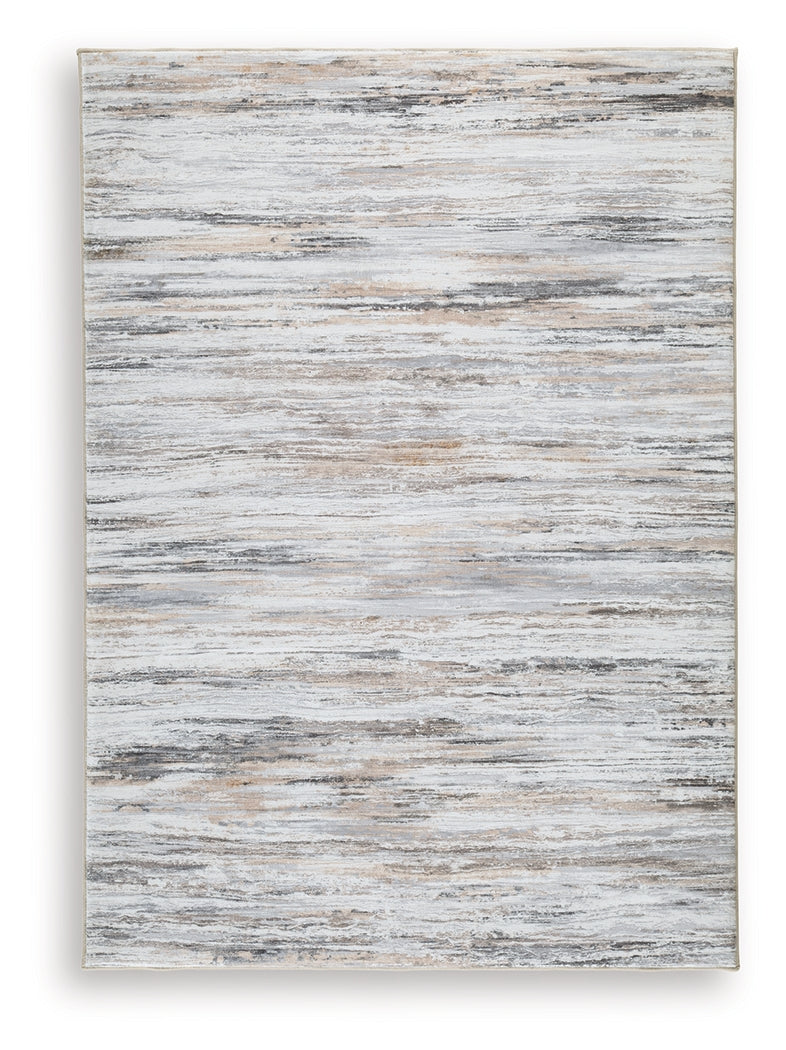 Nace Gray/Brown/White Medium Rug from Ashley Furniture - Luna Furniture