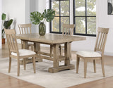 Napa 108-inch Dining Table with 2/18-inch Leaves, Sand from Steve Silver - Luna Furniture