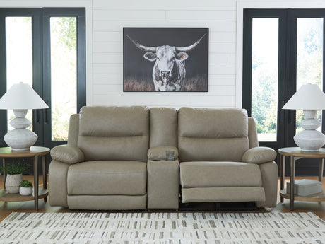 Narwhal Place Pebble 3-Piece Power Reclining Loveseat with Console from Ashley - Luna Furniture