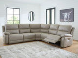 Narwhal Place Pebble 5-Piece Power Reclining Sectional from Ashley - Luna Furniture