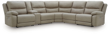Narwhal Place Pebble 6-Piece Power Reclining Sectional from Ashley Furniture - Luna Furniture