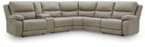 Narwhal Place Pebble 6-Piece Reclining Sectional with Storage Console from Ashley - Luna Furniture