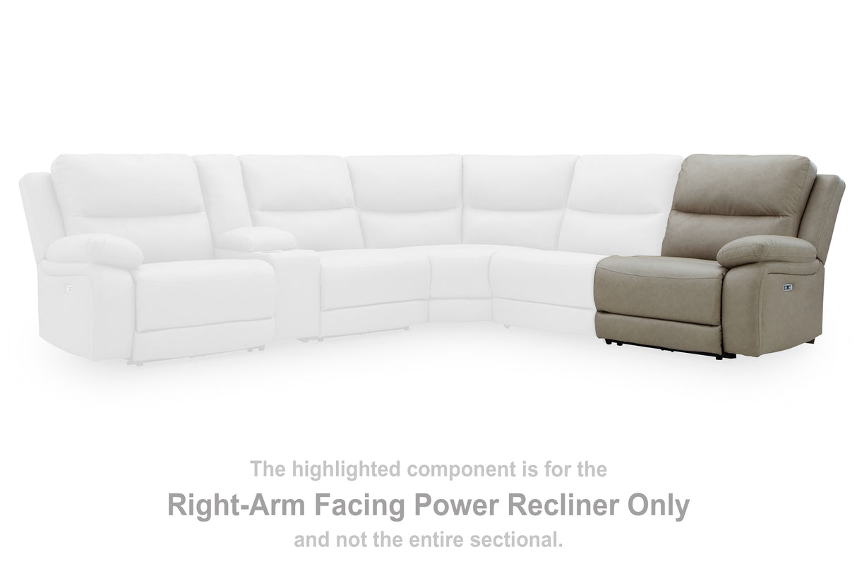 Narwhal Place Pebble Right-Arm Facing Power Recliner from Ashley - Luna Furniture