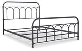 Nashburg Queen Metal Bed with Mattress in Black from Ashley - Luna Furniture