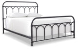 Nashburg Queen Metal Bed with Mattress in Black from Ashley - Luna Furniture