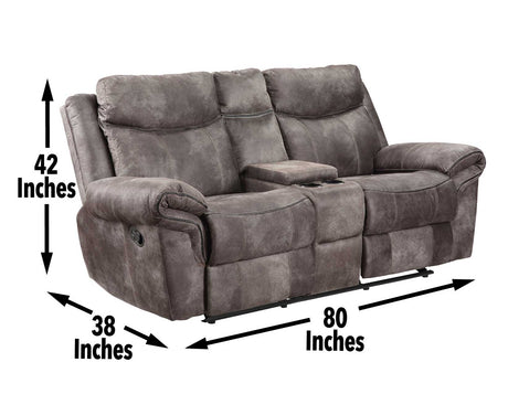 Nashville Gray 3-Piece Reclining Living Room Set from Steve Silver - Luna Furniture