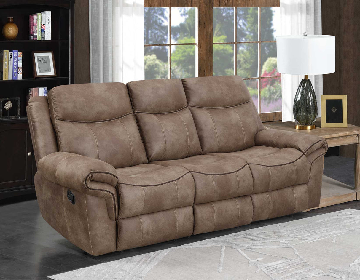 Nashville Cocoa 3-Piece Reclining Living Room Set from Steve Silver - Luna Furniture