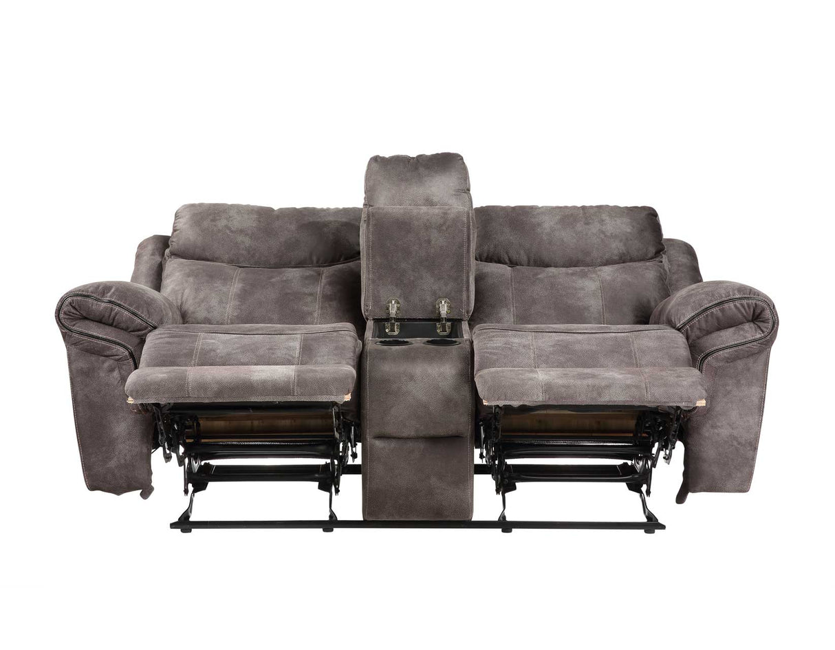 Nashville Gray Manual Glider Recliner Console Loveseat from Steve Silver - Luna Furniture