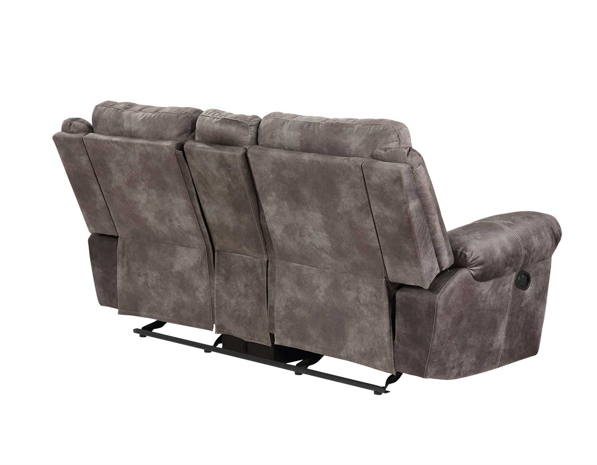 Nashville Gray Manual Glider Recliner Console Loveseat from Steve Silver - Luna Furniture