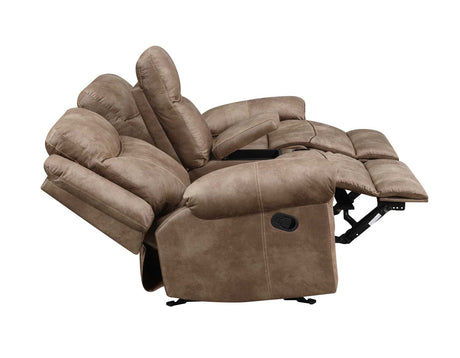 Nashville Cocoa Manual Glider Recliner Console Loveseat from Steve Silver - Luna Furniture