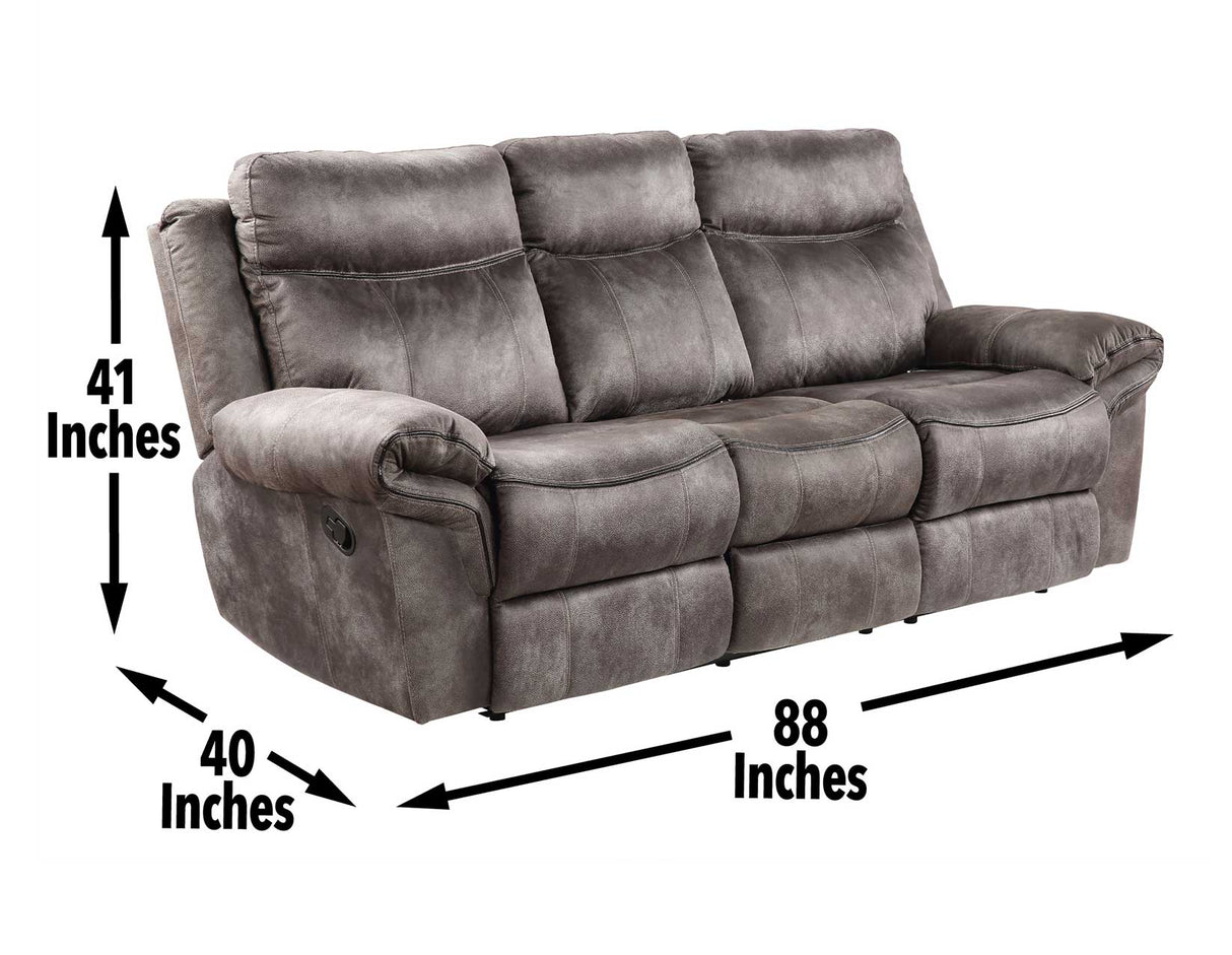 Nashville Gray Reclining Sofa w/Drop-Down Console from Steve Silver - Luna Furniture