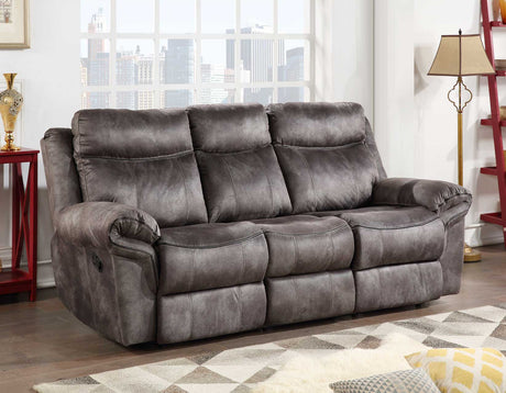 Nashville Gray Reclining Sofa w/Drop-Down Console from Steve Silver - Luna Furniture
