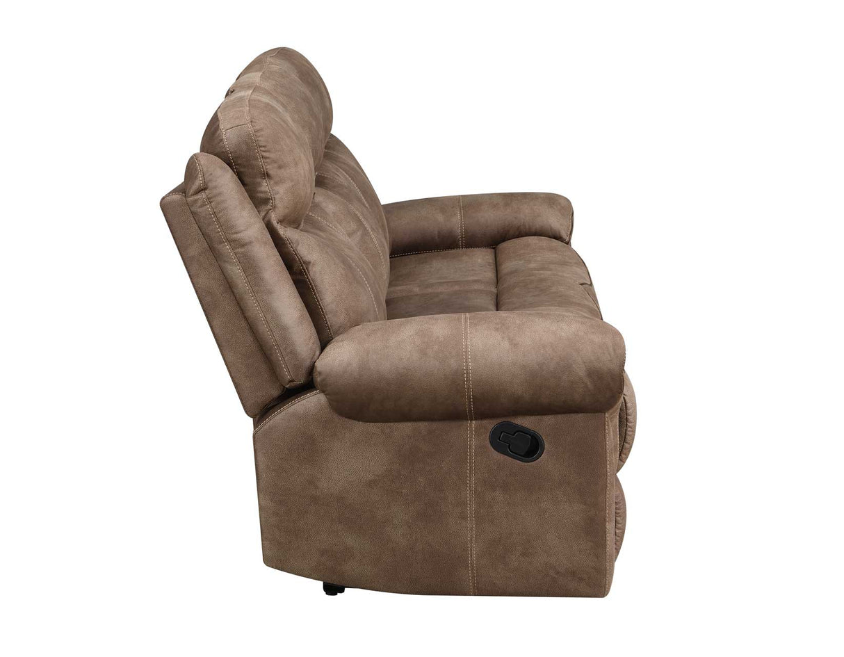 Nashville Cocoa Reclining Sofa with Drop-Down Console from Steve Silver - Luna Furniture