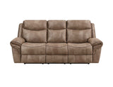 Nashville Cocoa Reclining Sofa with Drop-Down Console from Steve Silver - Luna Furniture